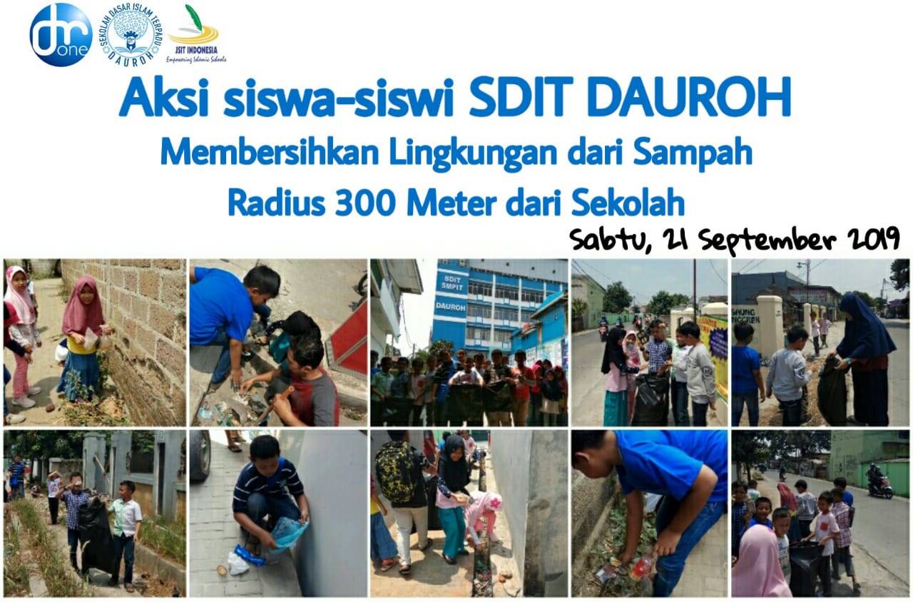 image World Cleanup Day 2019, Siswa-Siswi SDIT Dauroh Bersih-bersih Lingkungan Sekolah